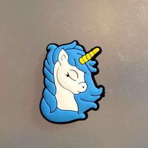 Blue Unicorn Croc Charm